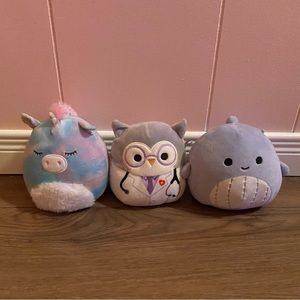 lot of 3 small squishmallows